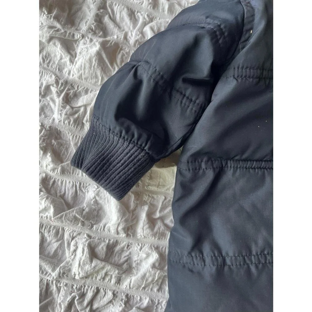babyGap Snowsuit Kids 0-6 Months Dark Gray Hooded Puffer Warm Cozy‎